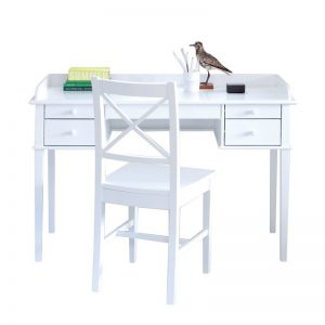 Skrivbord Seaside fem lådor vit, Oliver Furniture