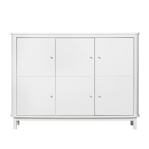 Wood multiskåp garderob vit/ vit, Oliver Furniture