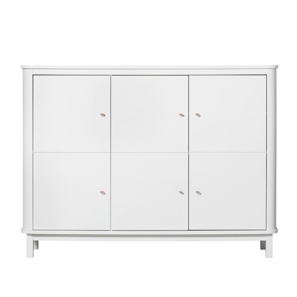 Wood multiskåp garderob vit/ vit, Oliver Furniture