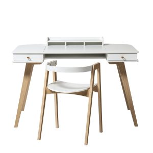 Skrivbord Wood 66 cm och skrivbordsstol, Oliver Furniture