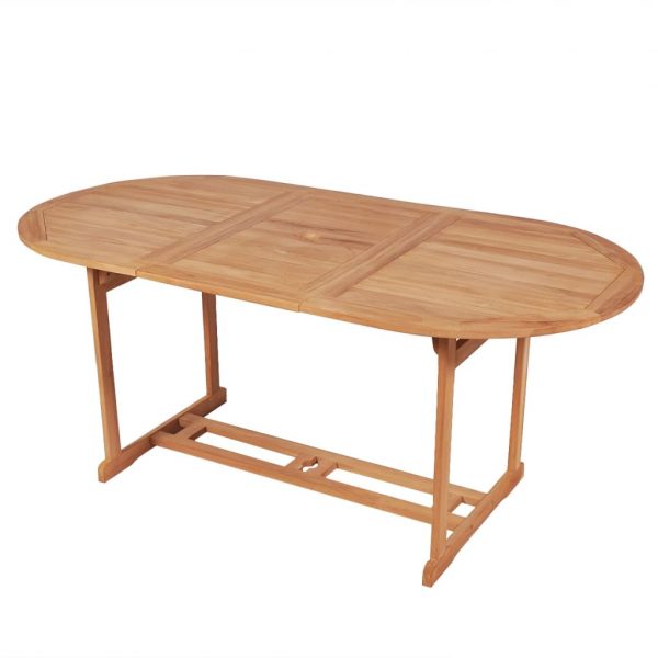 vidaXL Trädgårdsbord 180x90x75 cm massiv teak