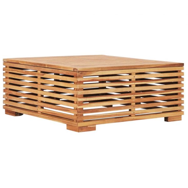 vidaXL Trädgårdsbord 69,5×69,5×31 cm massiv teak