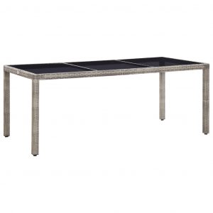 vidaXL Trädgårdsbord grå 190x90x75 cm konstrotting