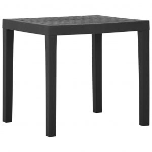 vidaXL Trädgårdsbord grå 79x65x72 cm plast