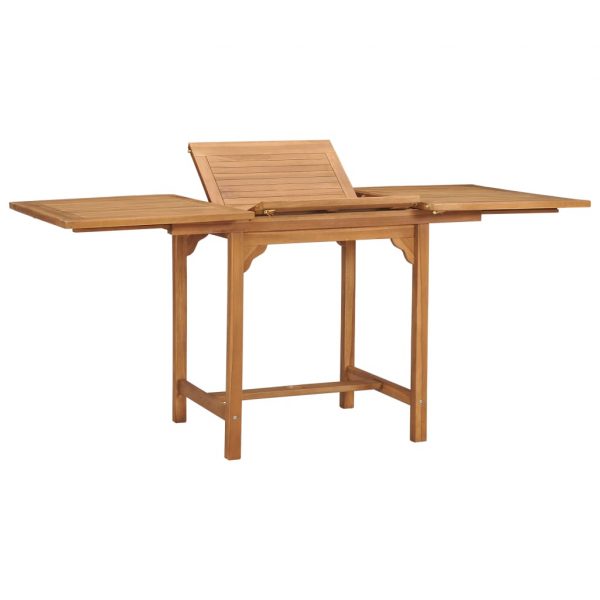 vidaXL Trädgårdsbord utdragbart (110-160)x80x75cm massiv teak