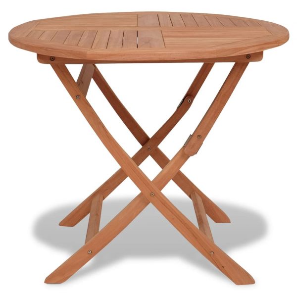 vidaXL Hopfällbart trädgårdsbord 85×76 cm massiv teak