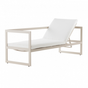 ALASSIO solsäng/soffa – rygg höger Beige/vit dyna