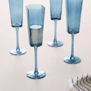 AMORY champagneglas 4-pack Blå