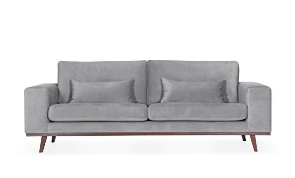 STOCKHOLM 3-sits soffa Velvet Edition Ljusgrå