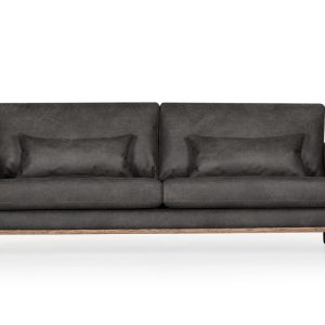 Stockholm Leather 3-sits Antracit