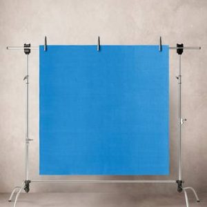 LAZZARO slätvävd matta 180×180 cm Blå