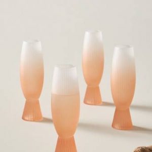 PEACH champagneglas 4-pack Aprikos