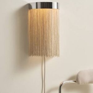 REGENCY vägglampa Krom/beige