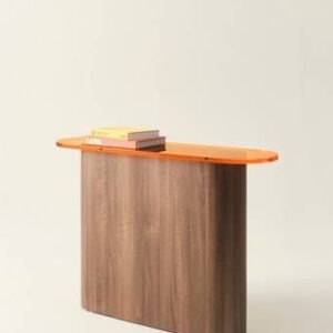 LIVI sideboard 35×120 cm Orange/valnöt