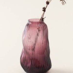 FORS glasvas – höjd 30 cm Vinröd