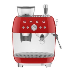 Smeg – Smeg Manuell Kaffemaskin med Kvarn Röd
