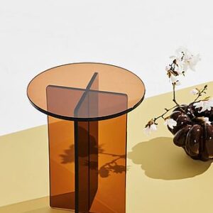 Iris sidobord i glas ⌀ 35 cm