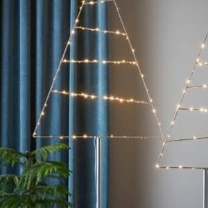 TRIANGLE dekorationsträd LED – stor Silver
