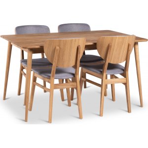Alborg matbord 140×90 cm med 4 st Tjörn stolar