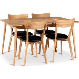 Alborg matbord 140×90 cm med 4 st Växjö stolar