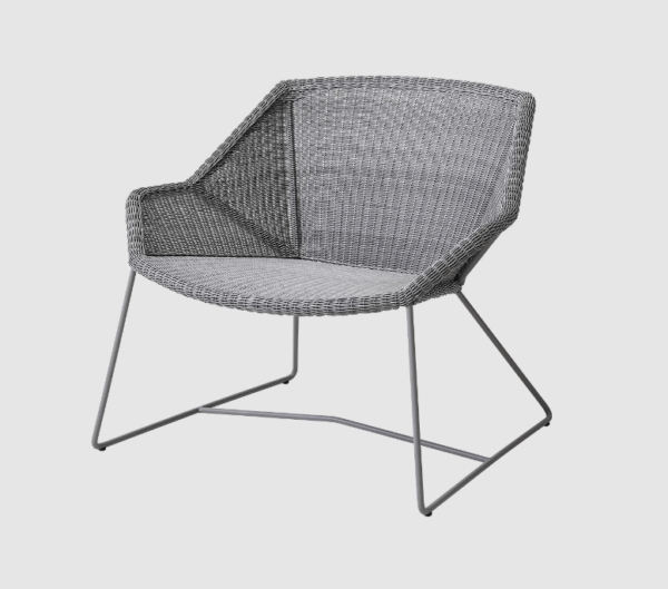 Cane-Line Breeze lounge stol 87cm lys grå