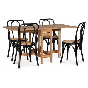 Fårö matgrupp Fårö klaffbord i Ek med 4 st Samset stolar i böjträ