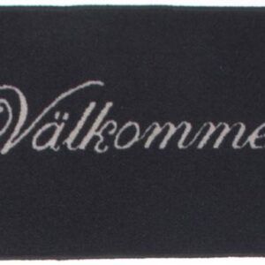 Gummerad Välkommen Svart/grå 45×75 cm