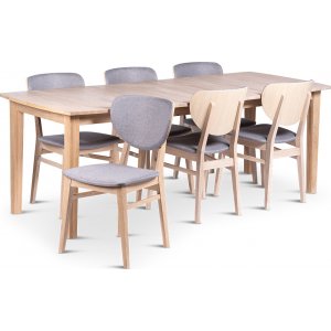 Kivik matbord 160-210×90 cm med 6 st Fårö stolar