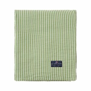 Lexington Striped Reversable Organic Cotton Överkast 160×240 Grön