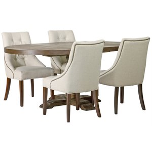 Matgrupp: Lamier matbord runt – brun + 4 st Tuva europa ver II stolar + Fläckborttagare för möbler