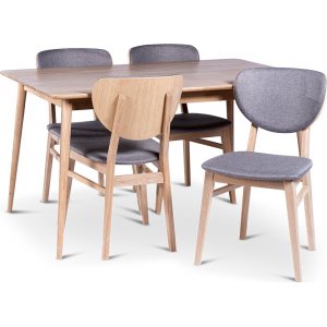 Odense matbord 140×90 cm med 4 st Fårö stolar
