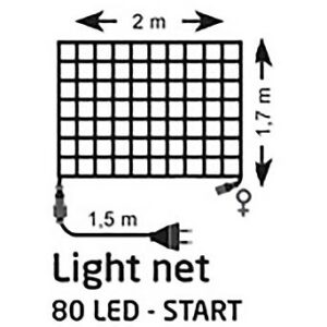 PRICELINE Nät 2×1,7m 80L LED Extra
