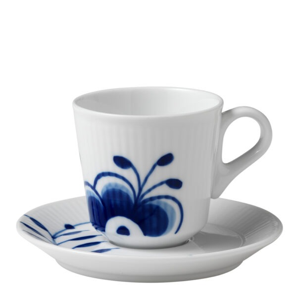 Royal Copenhagen – Blue Fluted Mega Espressokopp med fat 9 cl