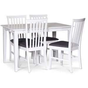 Sandhamn matgrupp 120 cm bord med 4 sandhamn stolar + 3.00 x Möbeltassar
