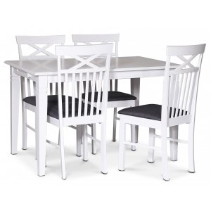Sandhamn matgrupp 120 cm bord med 4 st Sofiero stolar