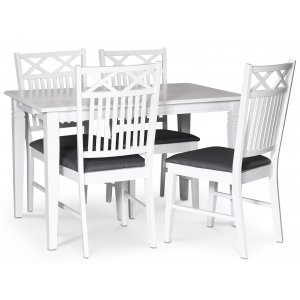 Sandhamn matgrupp 120 cm bord med 4 st sandhamn Gripsholm stolar + Fläckborttagare för möbler