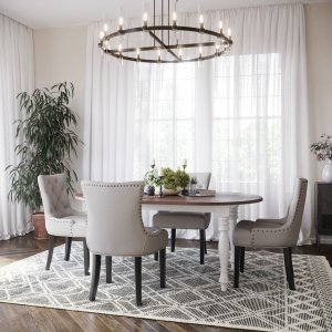 Victoria matgrupp, ovalt matbord 178 x 110 cm med 4 st Tuva stolar – Vit/Brunbets + Fläckborttagare för möbler