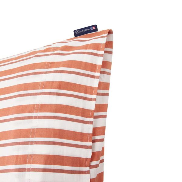 Lexington Striped Cotton Poplin Bomull Randigt Örngott 50×90 Vit