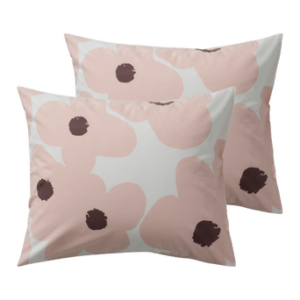 POPPY örngott 2-pack 60×50 cm ekologisk Rosa/vit