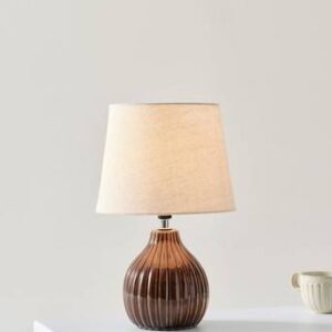 MONA bordslampa Brun/naturvit