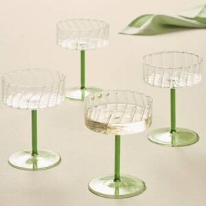 CAIO cocktailglas 4-pack Transparent/grön