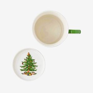 Set med mugg och underlägg Christmas Tree 34 cl