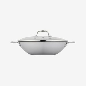 Wok Green Cooking med lock 32 cm