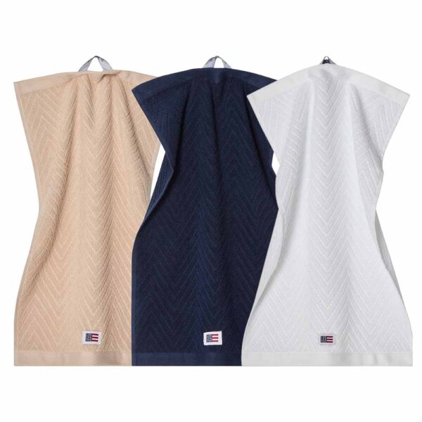 Lexington Herringbone Handduk 2-pack 30×50 Blå