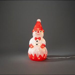 Snögubbe i akryl 40 LED 37cm