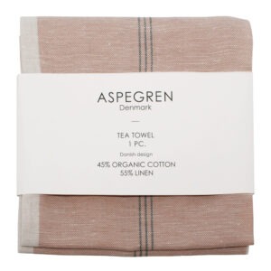 Aspegren – Pinstripes kökshandduk 50×70 cm latte