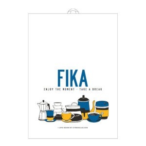 Citronelles – Fika Kökshandduk 50×70 cm Retro Blå/Gul