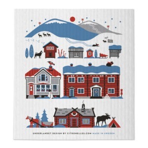 Citronelles – Scandinavian Mountains disktrasa 20×18 cm winter mountains