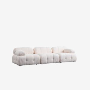 Hanah Home – 3-sitsig soffa Muffin – Vit – 3-sits soffor – Från Homeroom