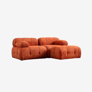 Hanah Home – Hörnsoffa Muffin 3-sits – Orange – Divansoffor – Från Homeroom